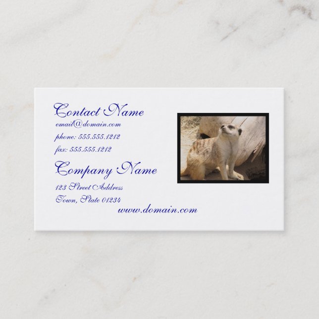 Carte De Visite Produit de personnaliser (Devant)