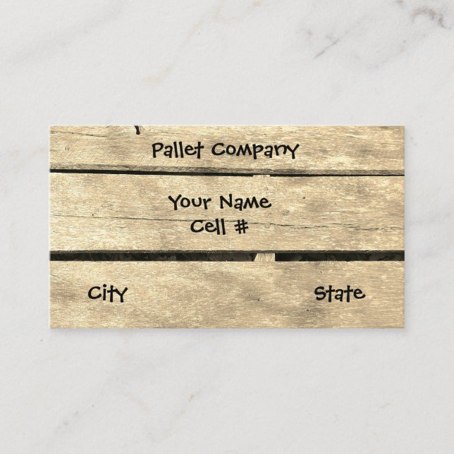 Carte De Visite Produits de stockage de palettes (Devant)