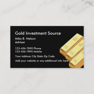 Carte De Visite Produits d'investissement en or