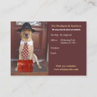 Carte De Visite Produits et services d'animal familier