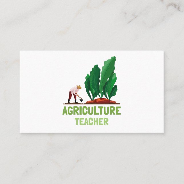 Carte De Visite Professeur agricole | AG Teacher| Légumes (Devant)