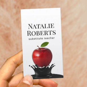 Carte De Visite Professeur Creative Apple Splash Professional