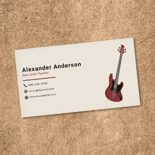 Carte De Visite Professeur de basse
