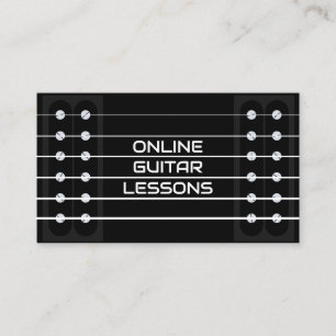 Carte De Visite Professeur de cours de guitare en ligne Professeur