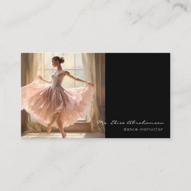 Carte De Visite Professeur de Danse Ballet Danseuse Professeure (Devant)