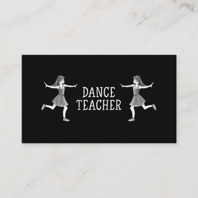 Carte De Visite Professeur de danse Cours de danse Enseignant Clas (Devant)