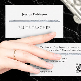 Carte De Visite Professeur de Flûte Professeur d'Instrument de Mus