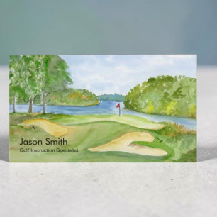 Carte De Visite Professeur de golf Aquarelle professionnelle de g
