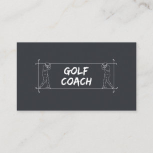 Carte De Visite Professeur de golf Coach Leçons Instruction Instru