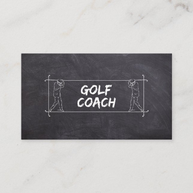 Carte De Visite Professeur de golf Enseignant Leçons Instructeur I (Devant)