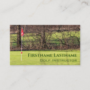 Carte De Visite Professeur de Golf Un trou en un Court de Golf Spo