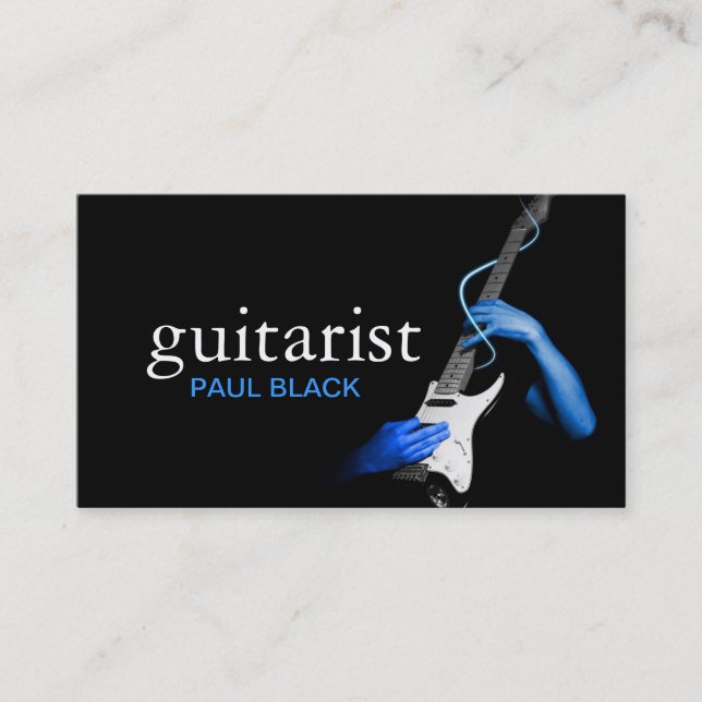 Carte De Visite Professeur de Guitare Instruments de Musique (Devant)