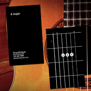 Carte De Visite Professeur de Guitare La Majeur