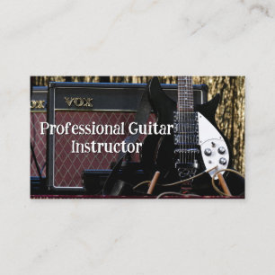 Carte De Visite Professeur de Guitare Professionnel
