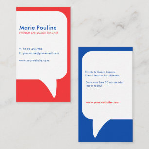 Carte De Visite Professeur de langue française