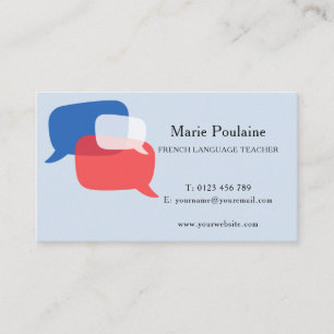 Carte De Visite Professeur de langue française