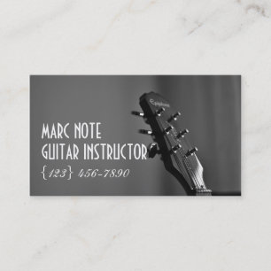 Carte De Visite Professeur de Leçons de Guitare Moderne Musique