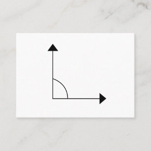 Carte De Visite Professeur de mathématiques à angle droit à 90 deg