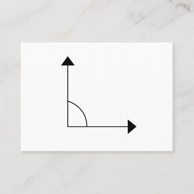 Carte De Visite Professeur de mathématiques à angle droit à 90 deg (Devant)