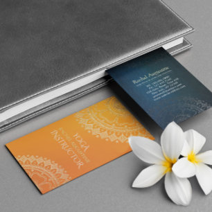 Carte De Visite Professeur de méditation de yoga Mandala moderne o