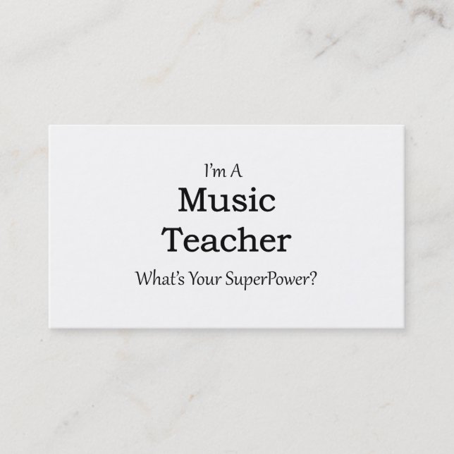 Carte De Visite Professeur de musique (Devant)