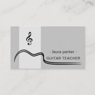 Carte De Visite Professeur de musique de guitare avec acoustique m