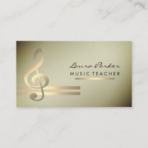 Carte De Visite Professeur de musique de musicien avec les notes