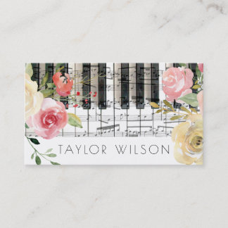 Carte De Visite professeur de musique de pianiste