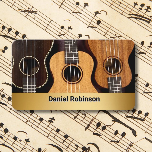 Carte De Visite Professeur de musique d'ukulélé (Créateur téléchargé)