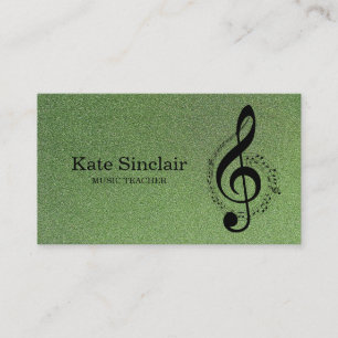Carte De Visite Professeur de Musique Élégant Touches de Piano Mus