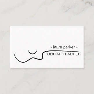 Carte De Visite Professeur de musique guitare avec musicien acoust