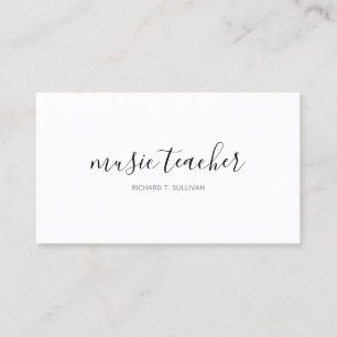 Carte De Visite professeur de musique minimaliste (profession de c