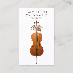 Carte De Visite Professeur de musique Musicien Musique de violonce