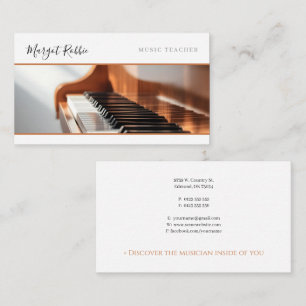 Carte de visite professeur de musique Pianiste