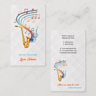 Carte De Visite Professeur de musique Professionnel