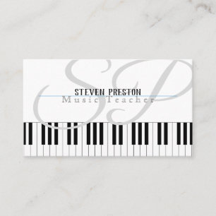 Carte De Visite Professeur de musique professionnelle   Touches de