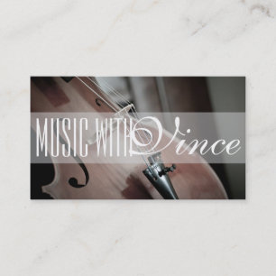 Carte de visite professeur de musique studio violo