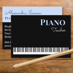 Carte De Visite Professeur de Musique Touches de Piano Tuteur de C