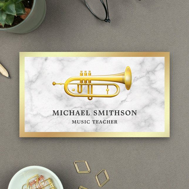 Carte de visite Professeur de Musique Trompette Ma (Créateur téléchargé)