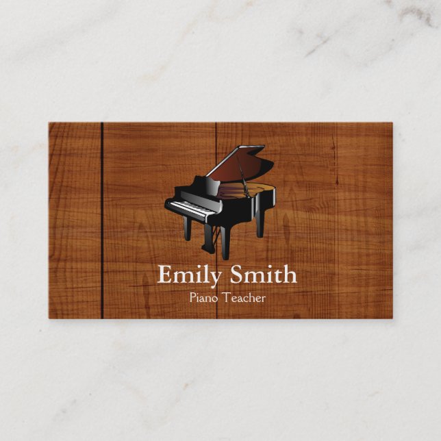 Carte De Visite Professeur de piano (Devant)