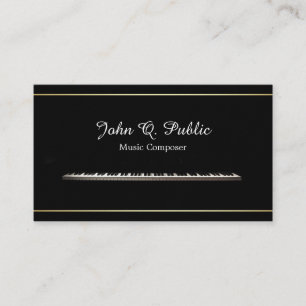 Carte De Visite Professeur de piano de musique Compositeur Profess