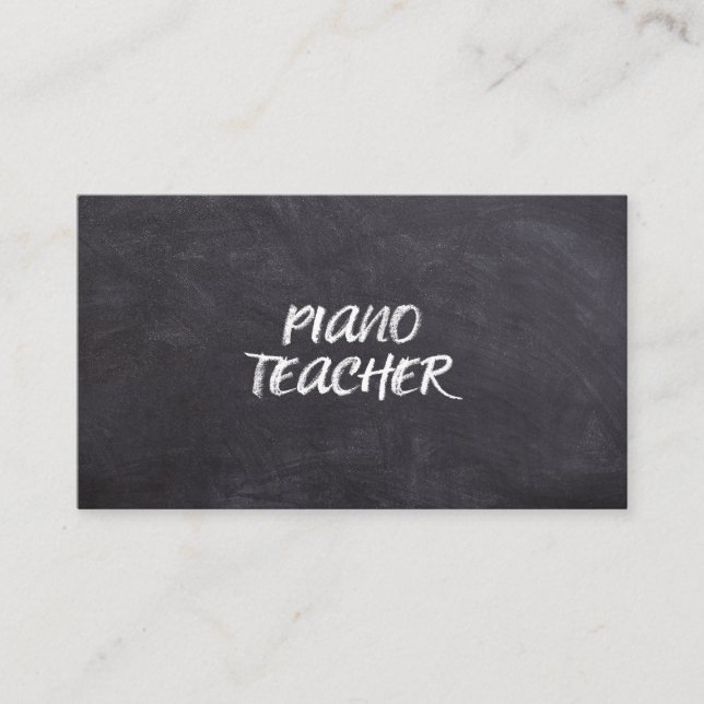 Carte De Visite Professeur de Piano Leçons Professeur de Musique T (Devant)