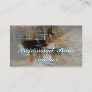 Carte De Visite Professeur de piano professionnel