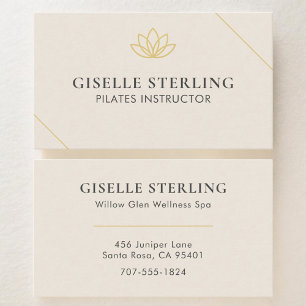 Carte De Visite Professeur de Pilates Lotus