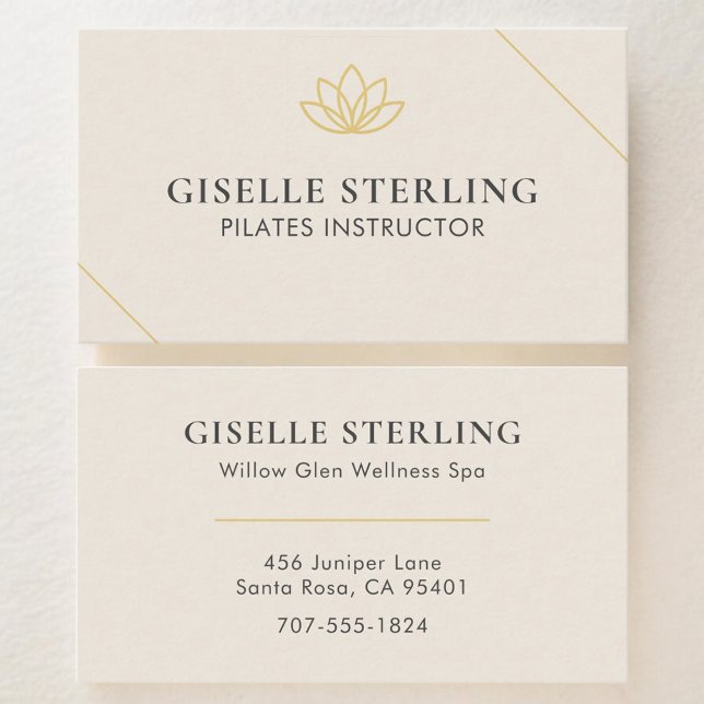 Carte De Visite Professeur de Pilates Lotus (Créateur téléchargé)