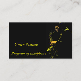 Carte De Visite Professeur de saxophone