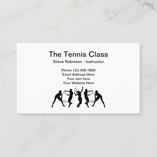 Carte De Visite Professeur de tennis (Devant)
