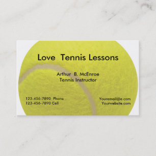 Carte De Visite Professeur de tennis