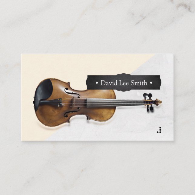 Carte De Visite Professeur de violon (Devant)