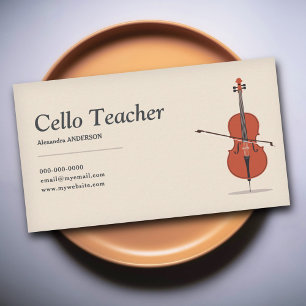 Carte De Visite Professeur de violoncelle